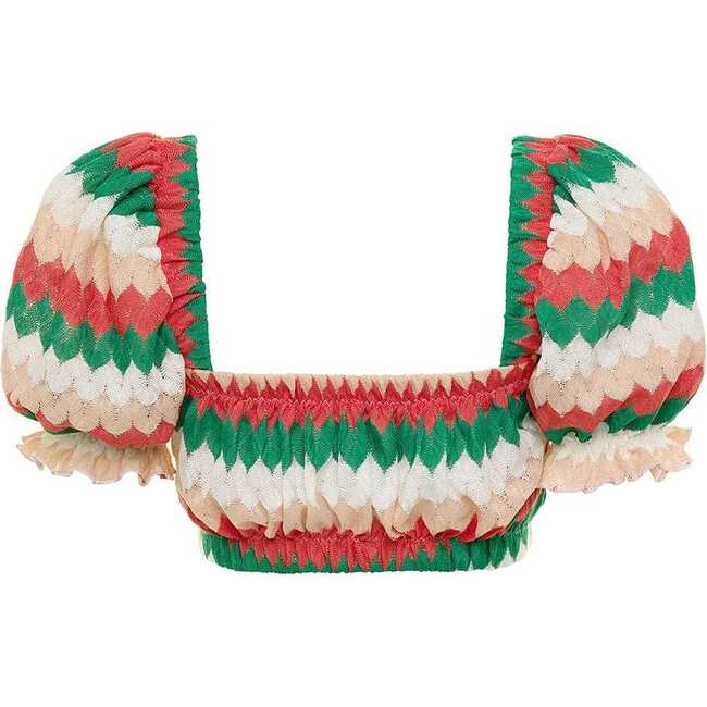 Women's Marcela Puff Sleeve Bikini Top, Gelato - Two Pieces - 3