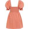 Women's Marcela Pull On Style Puff Sleeve Midi Dress, Coral - Dresses - 3