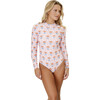 Women's Riley Block Print One-Piece Swimsuit, Coral - One Pieces - 1 - thumbnail