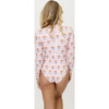 Women's Riley Block Print One-Piece Swimsuit, Coral - One Pieces - 2