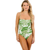 Women's Luna Floral Print One-Piece Swimsuit, Tropical Dreams - One Pieces - 1 - thumbnail