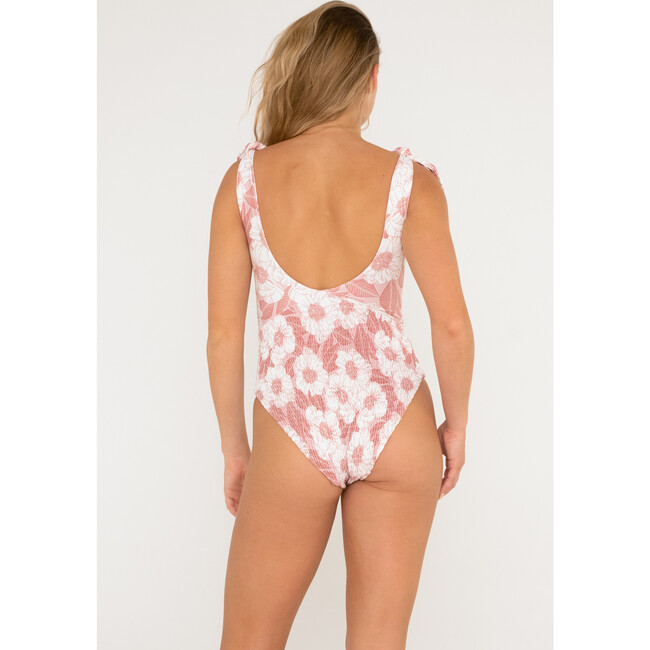 Women's Laurel Floral Print One-Piece Swimsuit, Magnolia - One Pieces - 2