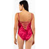 Women's Luna Floral Print One-Piece Swimsuit, Crimson Palms - One Pieces - 2