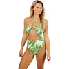 Women's Carson Halter Neck One-Piece Swimsuit, Tropical Dreams - One Pieces - 1 - thumbnail