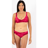 Women's Ebby Underwire Top, Crimson Palms - Two Pieces - 2