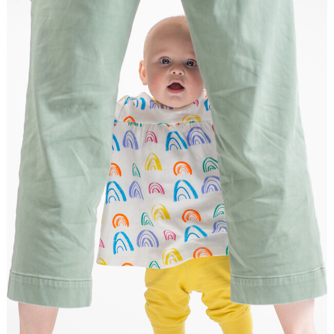 Baby Rainbow Dress, Celery - Dresses - 6