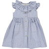 Nena Loose Fit Dress, Blue Stripe - Dresses - 1 - thumbnail