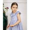 Nena Loose Fit Dress, Blue Stripe - Dresses - 2