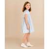 Malena Embroidered Scalloped Collar Puff Sleeve Dress, Blue - Dresses - 3