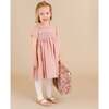 Malena Embroidered Scalloped Collar Puff Sleeve Dress, Pink - Dresses - 3