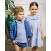 Nena Loose Fit Dress, Blue Stripe - Dresses - 4