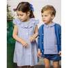 Sous-Marin Cotton V-Neck Cardigan, Blue - Sweaters - 2