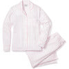 Women's Pima Cotton Pajama Set, Pink Stripe - Pajamas - 1 - thumbnail