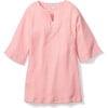 Women's Short Gauze Caftan, Pink - Pajamas - 1 - thumbnail