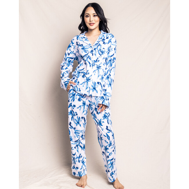 Women's Pima Cotton Pajama Set, Songs of Santorini - Pajamas - 2