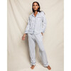 Women's Pima Cotton Pajama Set, White Stripe - Pajamas - 2