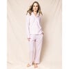 Women's Pima Cotton Pajama Set, Pink Stripe - Pajamas - 2