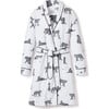 Women's Pima Cotton Robe, Panthére de Paris - Pajamas - 1 - thumbnail