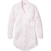 Women's Pima Cotton Nightshirt, Pink Stripe - Pajamas - 1 - thumbnail