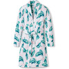 Women's Pima Cotton Robe, St Tropez Palms - Pajamas - 1 - thumbnail
