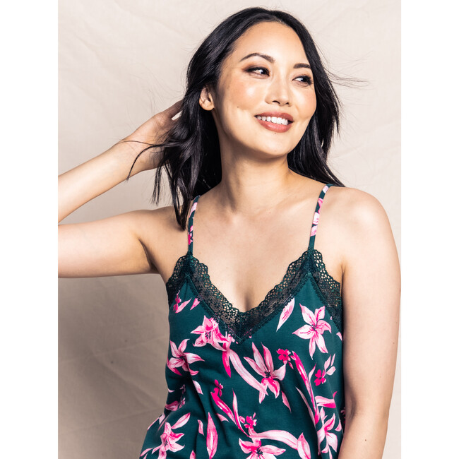 Women's Pima Cotton Lace Short Set, Amalfi Floral - Pajamas - 3