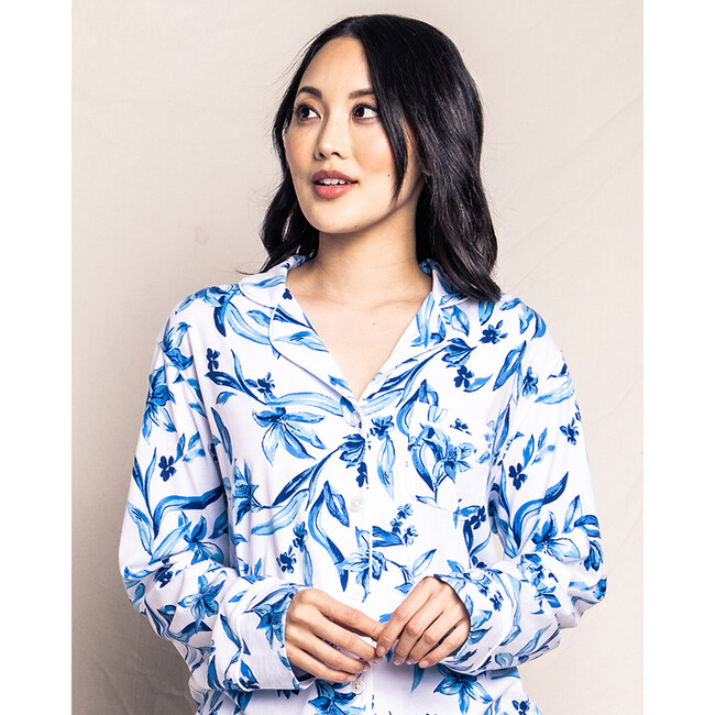 Women's Pima Cotton Pajama Set, Songs of Santorini - Pajamas - 4