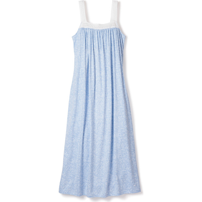 Women's Pima Cotton Camille Nightgown, Periwinkle Paisley