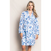 Women's Pima Cotton Robe, Songs of Santorini - Pajamas - 2