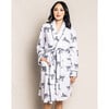 Women's Pima Cotton Robe, Panthére de Paris - Pajamas - 2