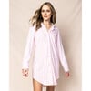 Women's Pima Cotton Nightshirt, Pink Stripe - Pajamas - 2