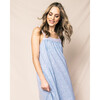 Women's Pima Cotton Camille Nightgown, Periwinkle Paisley - Pajamas - 3