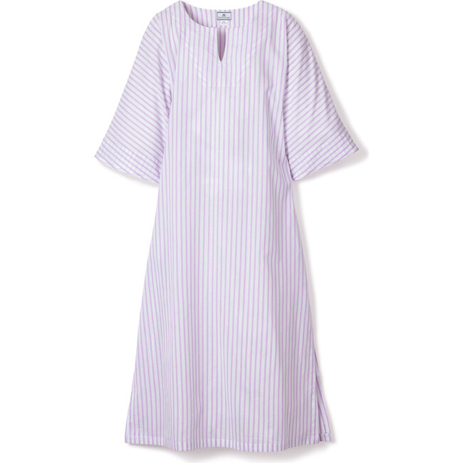 Women's Caftan, Lavender French Ticking - Pajamas - 1