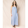 Women's Pima Cotton Camille Nightgown, Periwinkle Paisley - Pajamas - 4