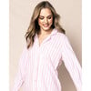 Women's Pima Cotton Nightshirt, Pink Stripe - Pajamas - 3