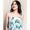 Women's Pima Cotton Nightgown, St Tropez Palms - Pajamas - 3