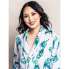 Women's Pima Cotton Robe, St Tropez Palms - Pajamas - 3