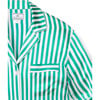 Women's Mulberry Silk Pajama Set, Green Stripe - Pajamas - 4