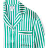 Women's Mulberry Silk Nightshirt, Green Stripe - Pajamas - 4