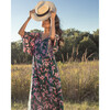 Women's Pima Cotton Caftan, Amalfi Floral - Pajamas - 5