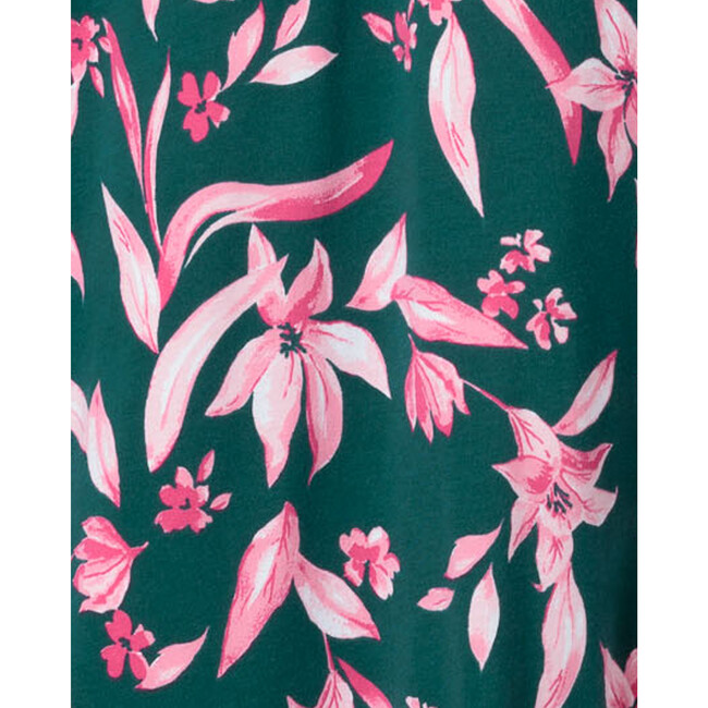 Women's Pima Cotton Caftan, Amalfi Floral - Pajamas - 6