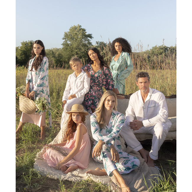 Women's Pima Cotton Robe, St Tropez Palms - Pajamas - 4