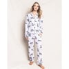 Women's Pima Cotton Pajama Set, Panthére de Paris - Pajamas - 2