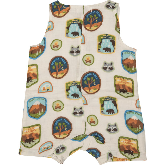 National Park Patches Shortie Romper, Brown