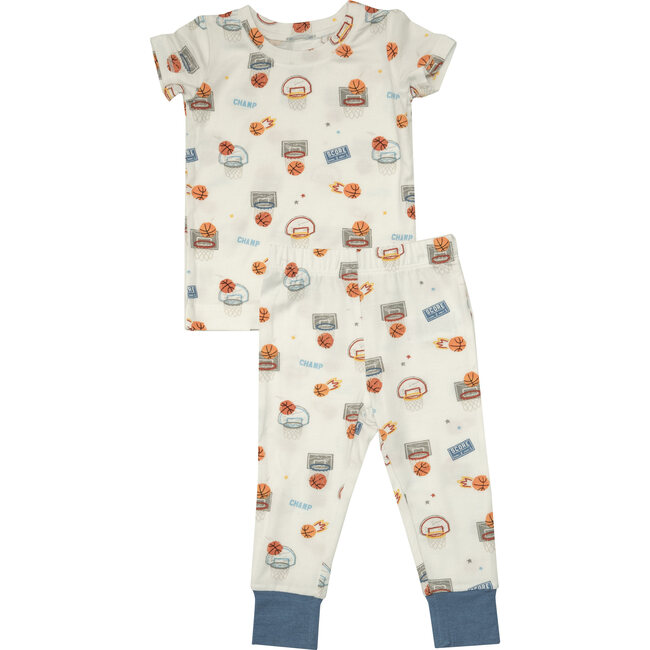 Basketball S/S Loungewear Set, White