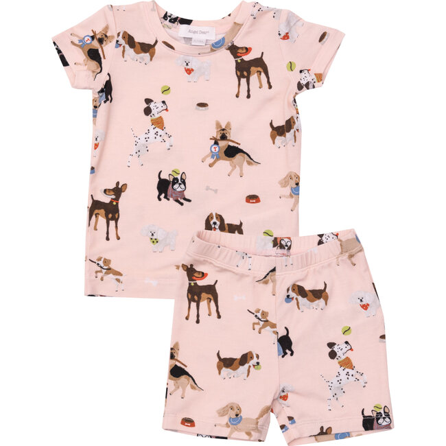 Doggy Daycare Pink Loungewear Short Set, Pink