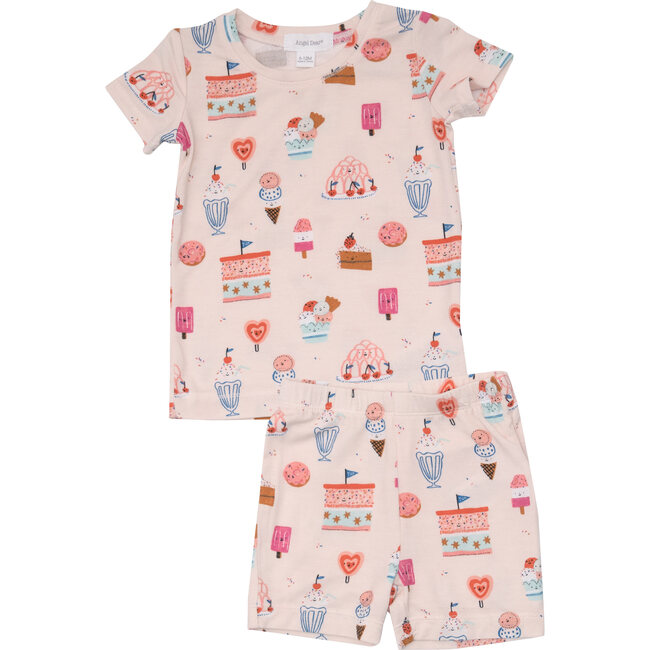 Hooray For Ice Cream Loungewear Short Set, Pink