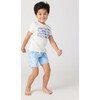 Tides Waves Short Sleeve Crew Neck T-Shirt, White - Tees - 3