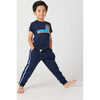 Stripe Track Drawstring Jogger Pant, Indigo - Sweatpants - 4