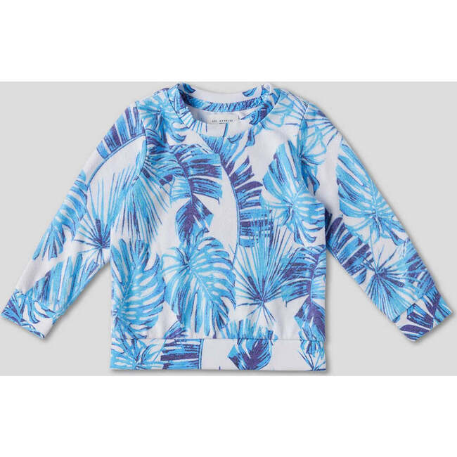 Palma Paradise Full Sleeve Pullover, Blue - Sweatshirts - 1