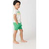 Lime Waves Crew Neck Shirt, White - Shirts - 3
